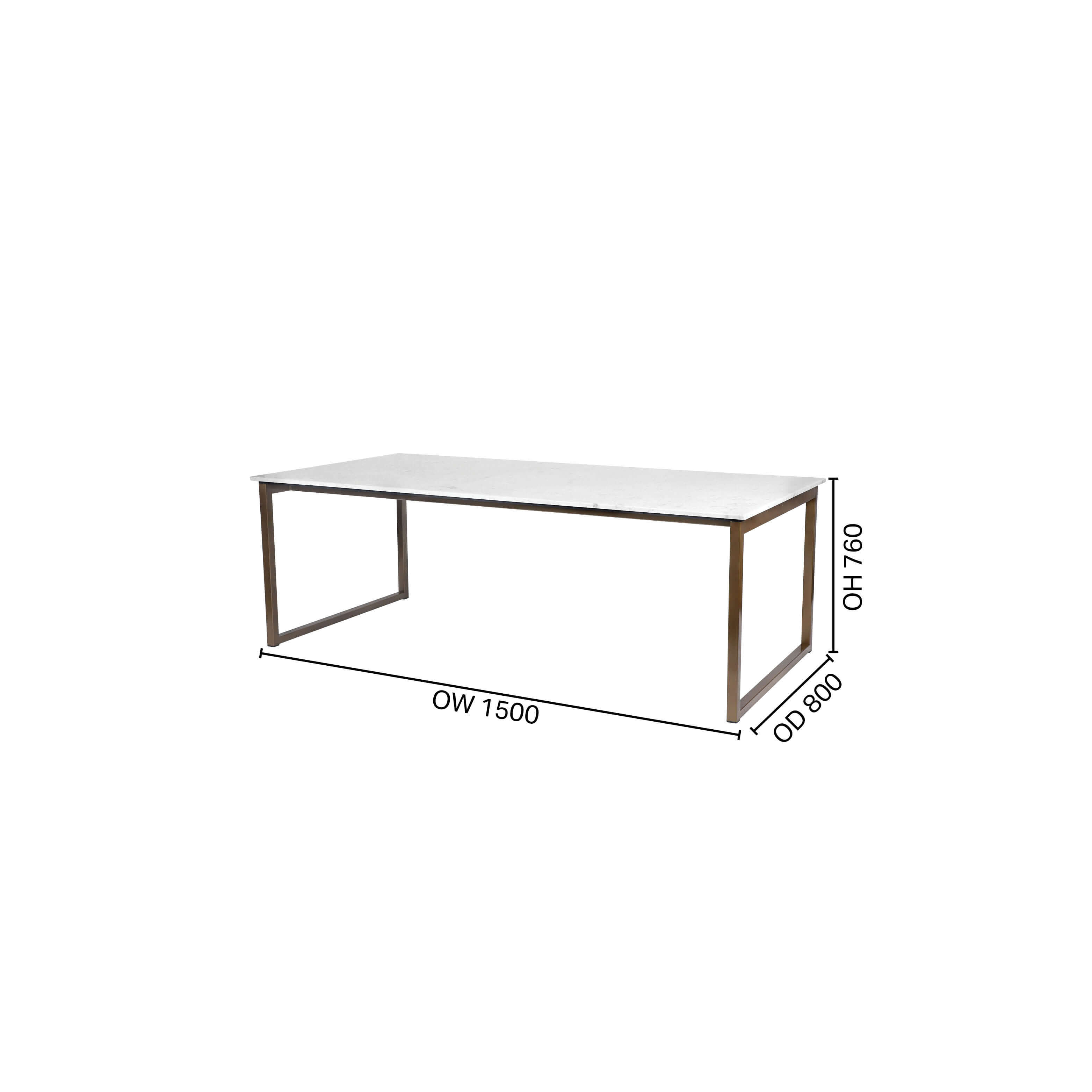 Marble x Ricky Dining Table - W1500